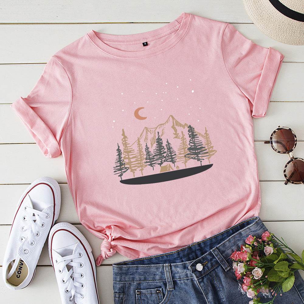 Oversized Women Tops 2024 Summer Woman Clothes Cotton T-shirt Female Short Sleeve Tees Women's Tshirt Graphic T Shirts - AIAZ