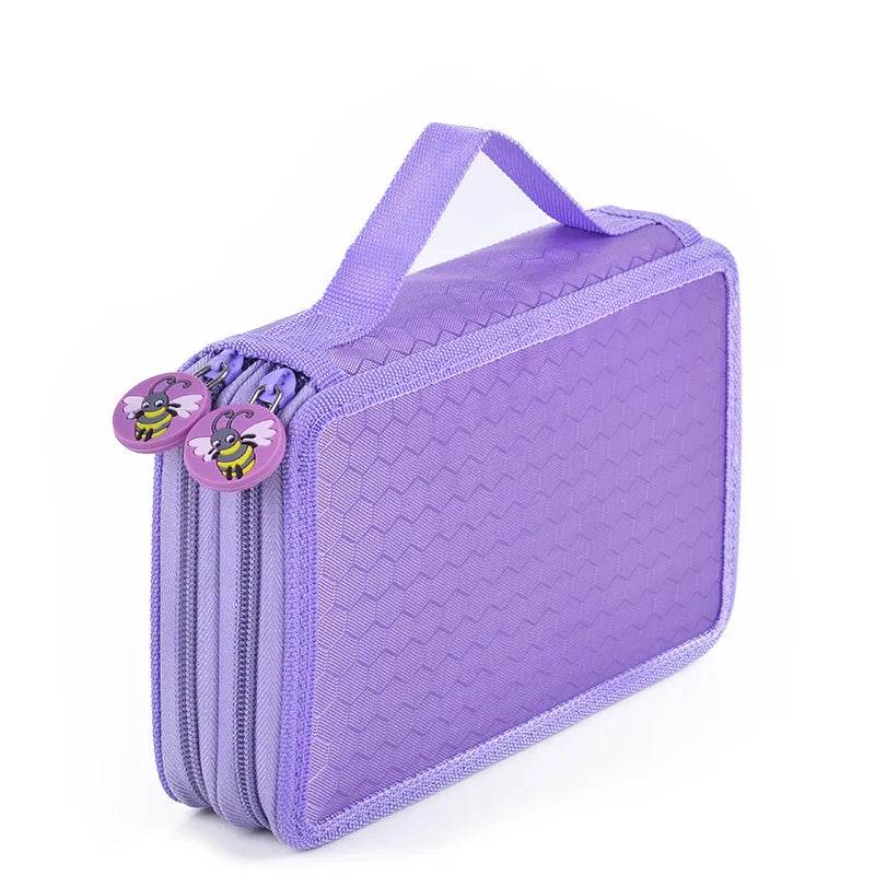 School Pencil Case Supplies Kit 36/48/72 Slot Stationery Pencilcase for Girls Compartment Pen Box Large Cartridge Bag Acsesories - AIAZ