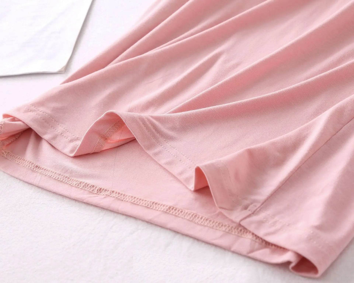 Modal cotton pyjama femme new pijamas women chest pad short sleeve pajamas set large size bra-cup loose shorts sleepwear set - AIAZ