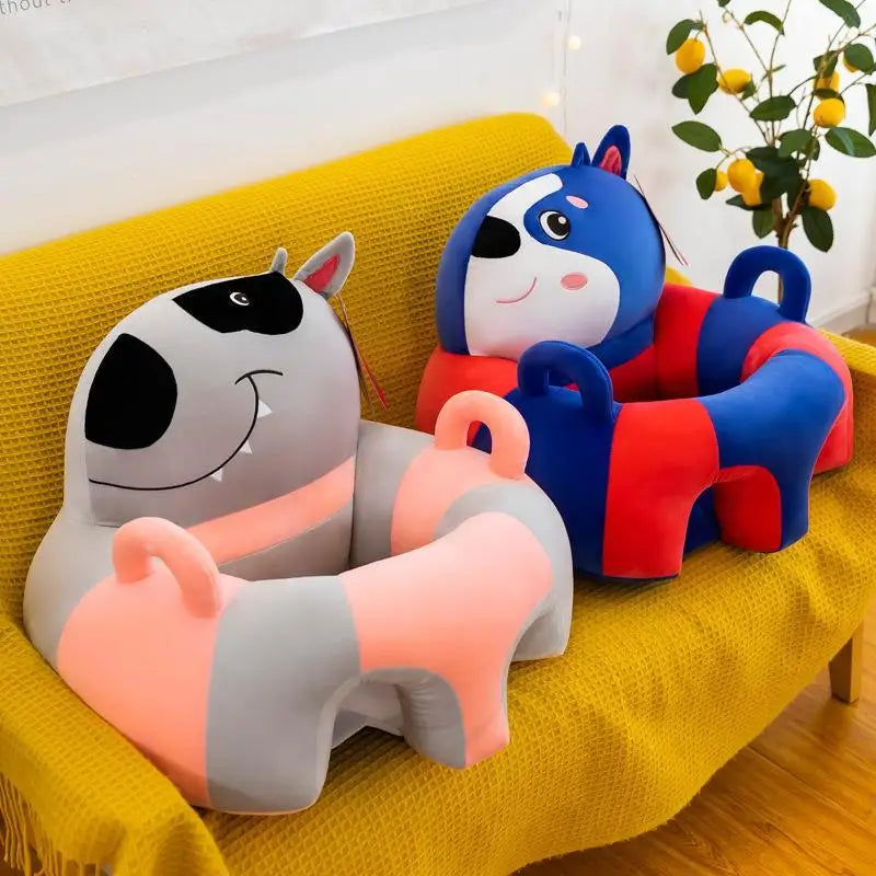 New Cute Cartoon Sofa Skin for Infant Baby Seat Sofa Cover Sit Learning Chair Washable Only Cover With Zipper Without PP Cotton