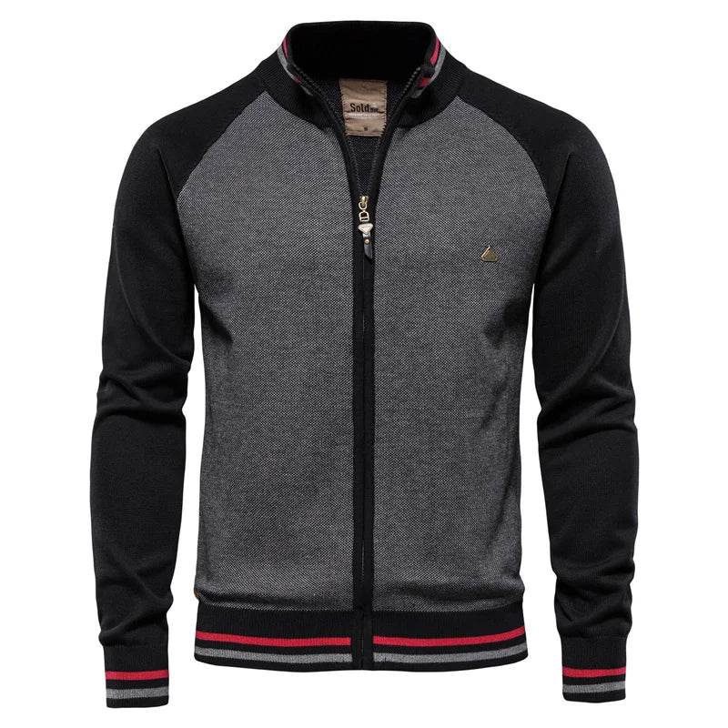 AIOPESON Spliced Cardigan Men Streetwear Casual High Quality Cotton Sweater Men Winter Fashion Brand Cardigans for Men - AIAZ