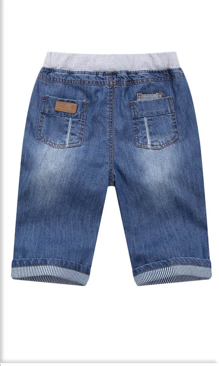 Boys Jean Shorts 2024 Summer Brand Design Printing Embroidery Lattice Kids Denim Shorts For Teen Boys 2-14Years Wear DWQ101 - AIAZ