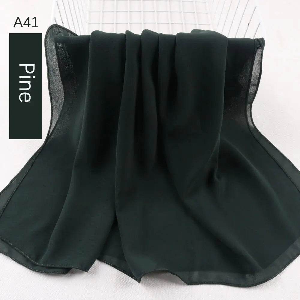 Muslim Women Chiffon Hijab Scarf Chiffon Soft Hijabs Shawl Long Scarves Wrap Headscarves For Muslim Fashion - AIAZ