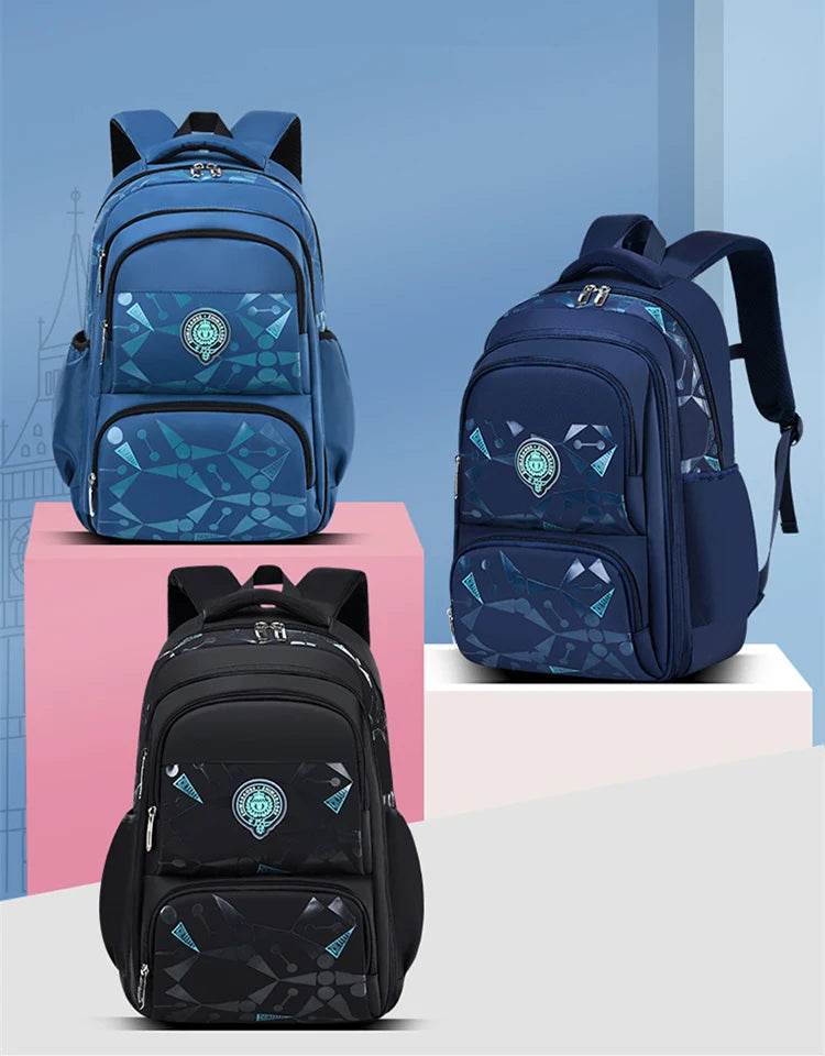 Primary School Backpacks Waterproof Children School Bags For Boys kids Travel Backpack Orthopedic School bag Mochila Infantil - AIAZ