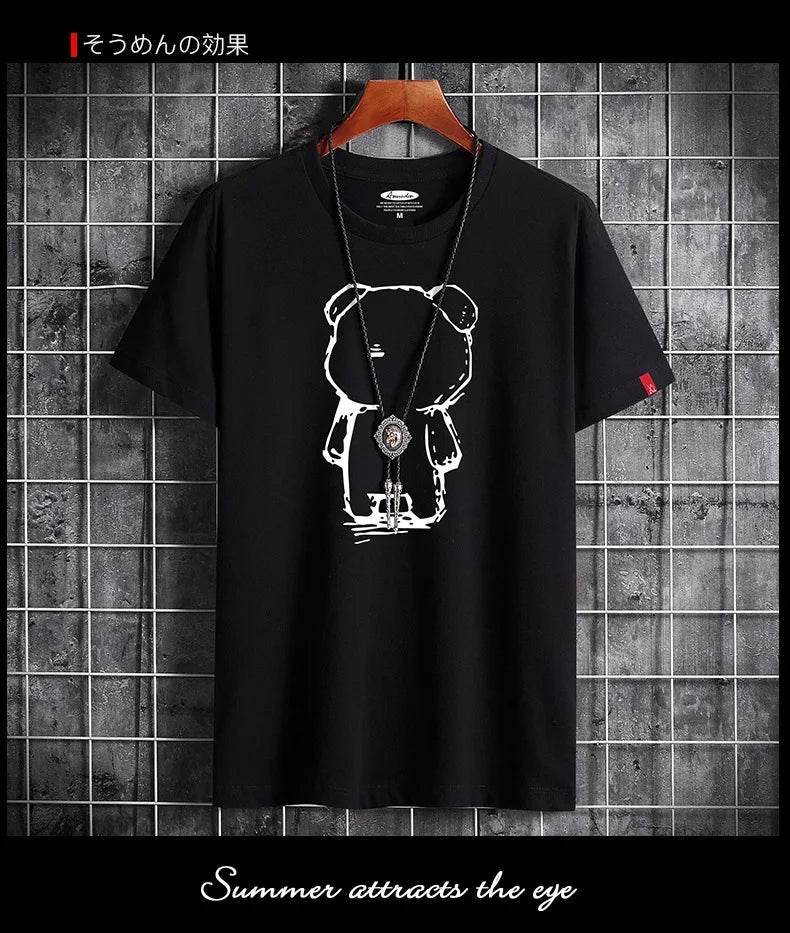 T Shirt for Men 2022 Newest Clothing Fitness White O Neck Anime Man T-shirt For Male Oversized S-6XL New Men T-shirts Goth Punk - AIAZ