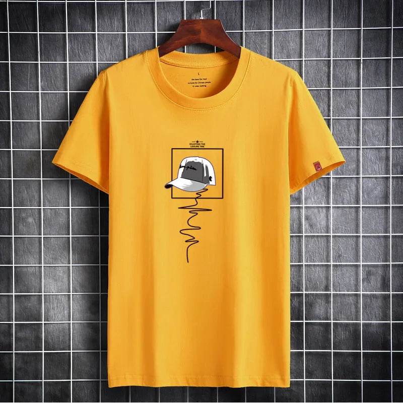 Mens T Shirts 2025 Male Summer Cotton Short Sleeve Fashion Bottoming Tops Round Neck White Tee Oversized T-shirt Men Clothing - AIAZ