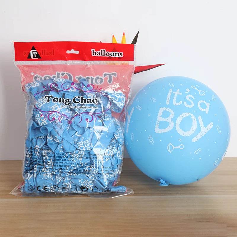 10pc/lot 12inch Baby Shower Balloons Its A Boy It's A Girl latex Balloons Children Birthday party decorations kid toys - AIAZ