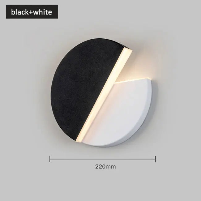 LED Wall Lamp 360 Degree Rotation Adjustable Bedside Lights White Black Creative Wall Light  Modern Bedroom Loft Aisle Lamps