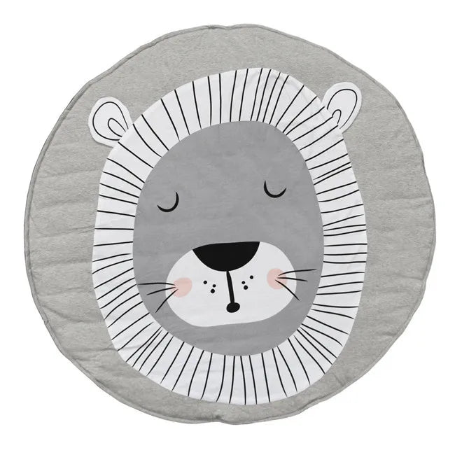 Cartoon Animals Baby Play Mats Pad Toddler Kids Crawling Blanket Round Carpet Rug Toys Mat For Children Room Decor Photo Props