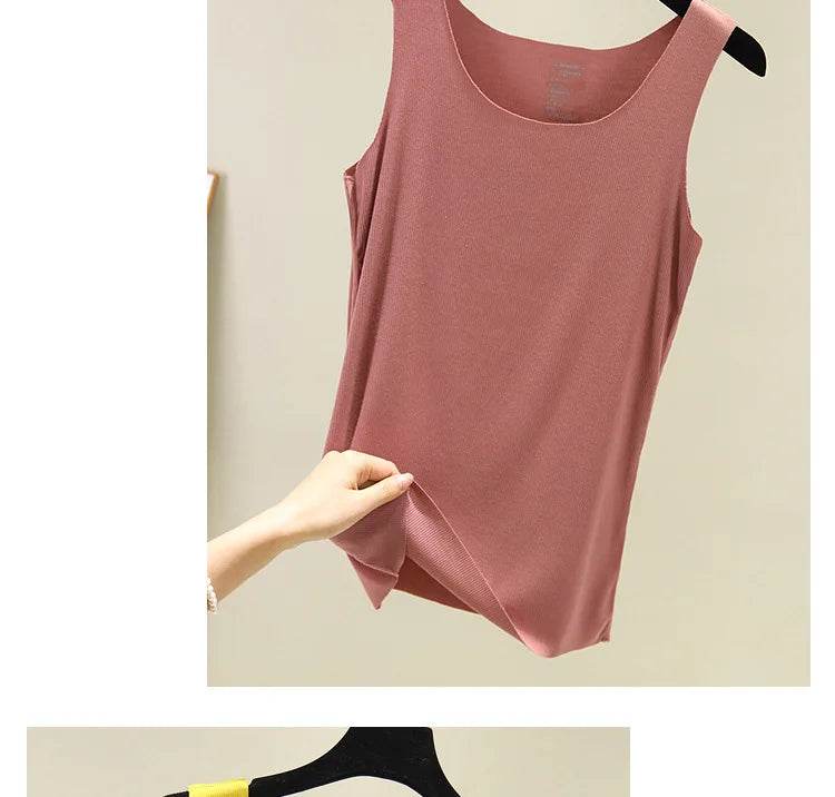 2021 Summer Women seamless Tank Tops O-Neck Casual Sleeveless Vest basic Tee Tops - AIAZ