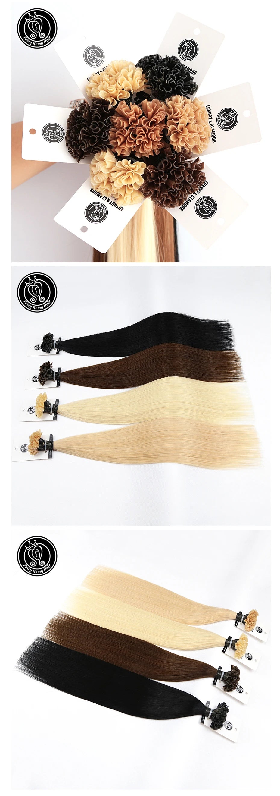 Fusion Keratin Bond Human Hair Extensions Capsule U Nail Tip Real Remy Pre Bonded Hair Platinum Blonde 16" 18" 20" 22" 0.8g/Pc