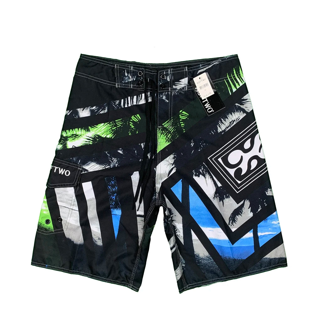 2024 New Printed Men's Swimming Shorts Surfing Beach Pants Running Shorts Bermuda Plate Pants Casual Fitness Pants Swimwear