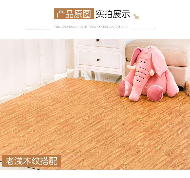Wooden Baby EVA Foam Play Gym Puzzle Mat Interlocking Exercise Tiles Crawling Carpet for Kids Game Activity Soft Floor 30x30x1cm