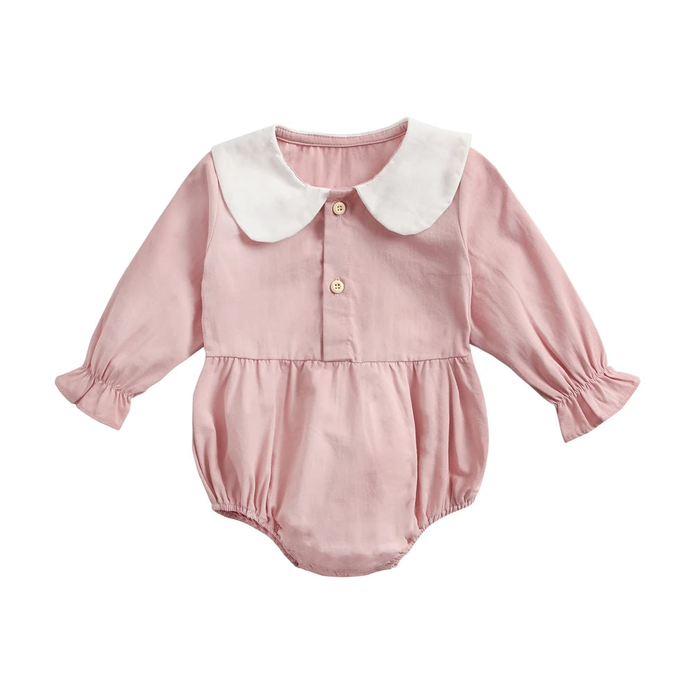 Sanlutoz Princess Newborn Baby Girl Bodysuits Long Sleeve Cotton Baby Clothes Flowers Plaid Cute