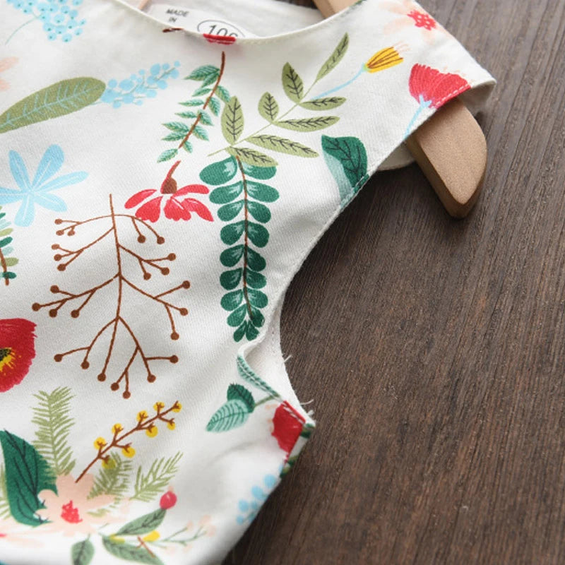 Bear Leader Floral Girls Dress Floral Kids Dresses Girls Princess Dress Children Clothes Girls Dress Casual Wear 3 7Y Vestido