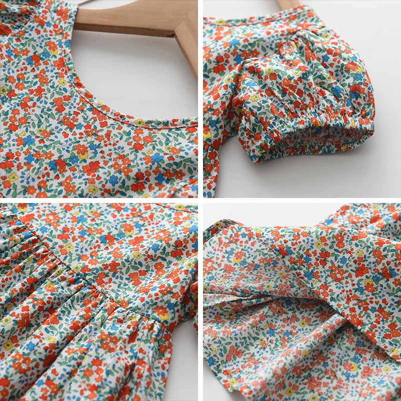 Bear Leader Floral Girls Dress Floral Kids Dresses Girls Princess Dress Children Clothes Girls Dress Casual Wear 3 7Y Vestido