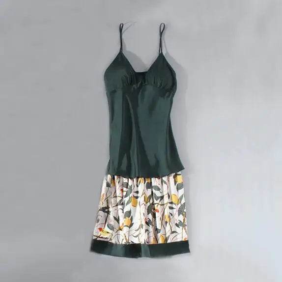 Pajamas Set Women Sleepwear Casual Satin Robe Suit Nightwear Lounge Wear V-neck Soft Pyjamas Kimono Bathrobe Gown Lingerie - AIAZ