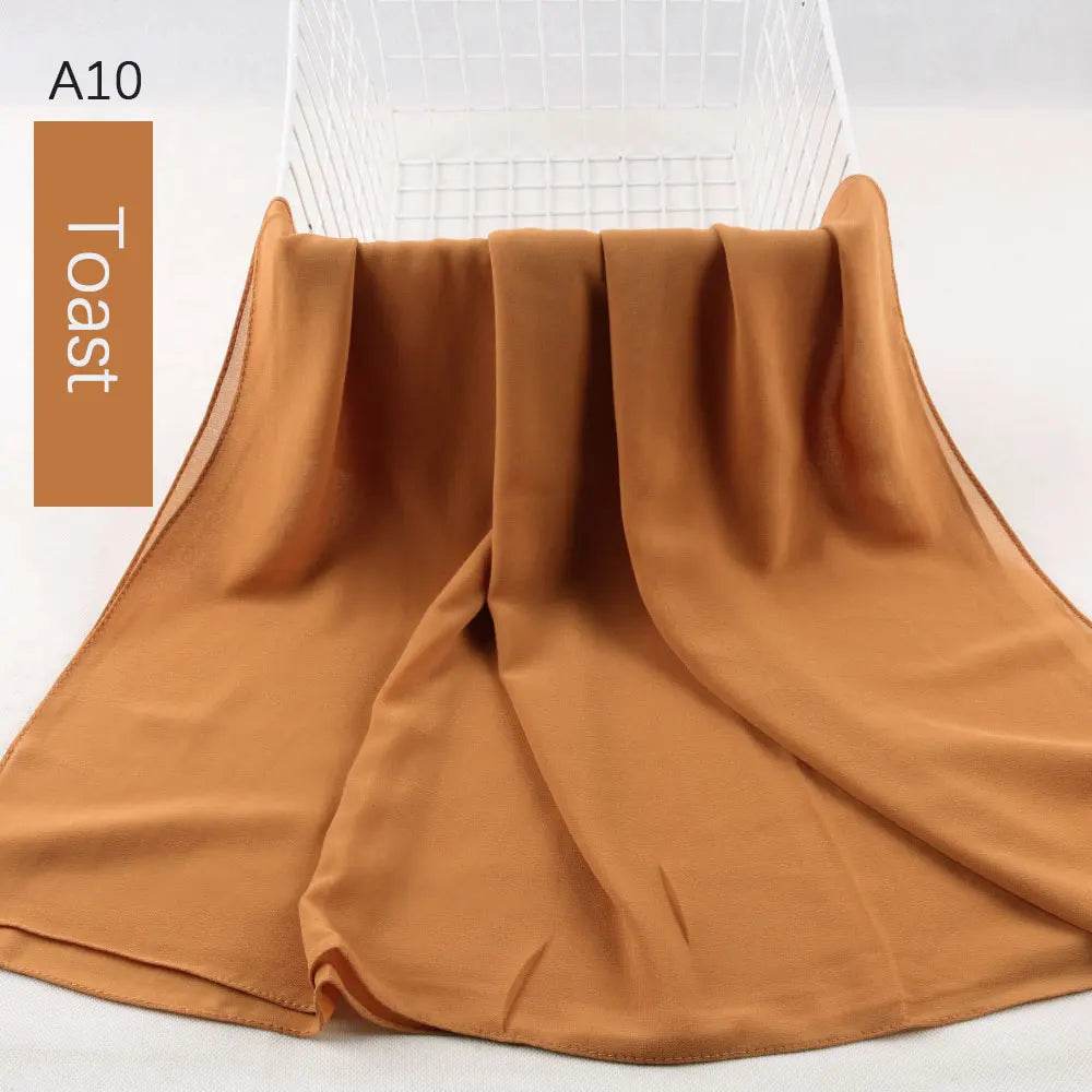 Muslim Women Chiffon Hijab Scarf Chiffon Soft Hijabs Shawl Long Scarves Wrap Headscarves For Muslim Fashion - AIAZ