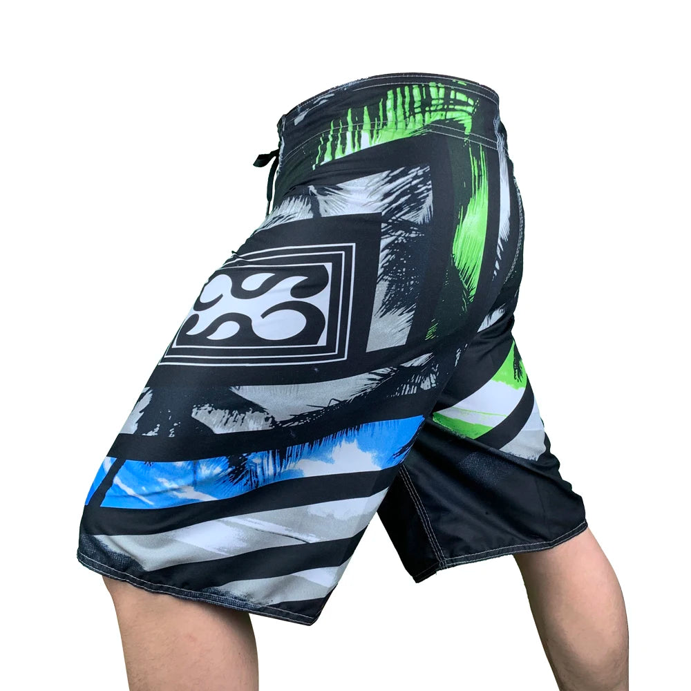 2024 New Printed Men's Swimming Shorts Surfing Beach Pants Running Shorts Bermuda Plate Pants Casual Fitness Pants Swimwear