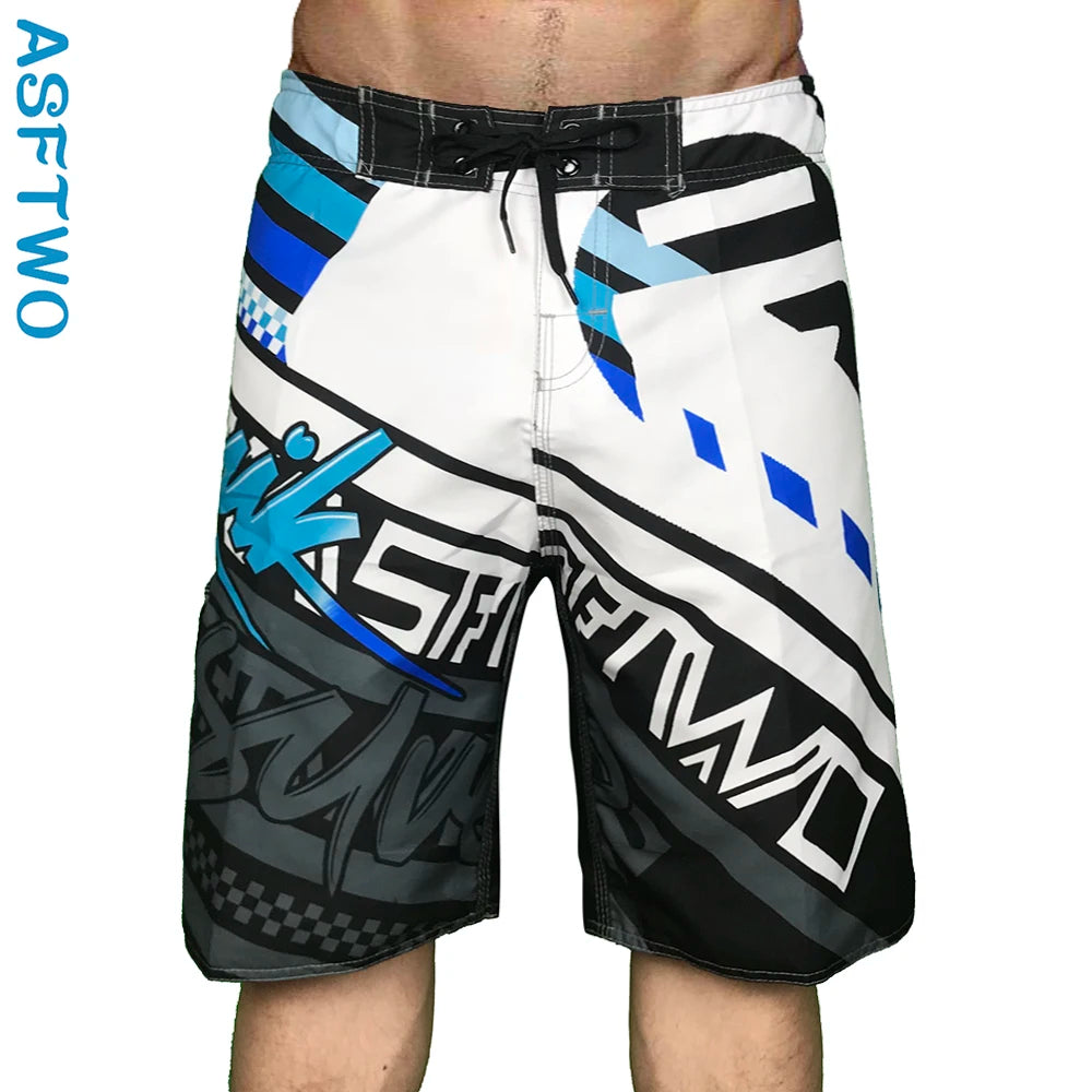 2024 New Printed Men's Swimming Shorts Surfing Beach Pants Running Shorts Bermuda Plate Pants Casual Fitness Pants Swimwear