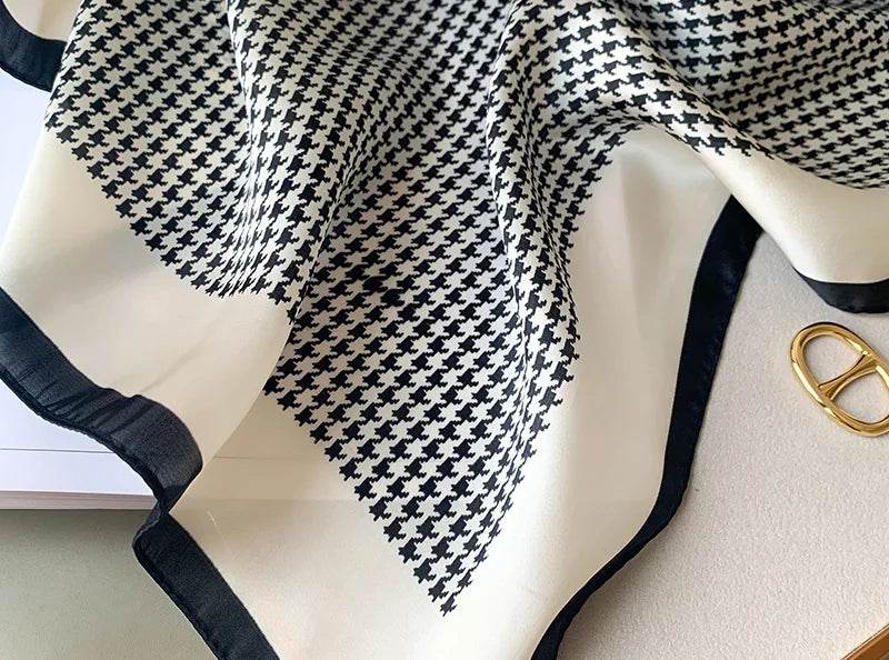 Fashion Scarves for Women Shawl Print Silk Satin Hijab Scarf Female Bandana 70*70cm Luxury Brand Square Shawls Scarfs For Ladies - AIAZ