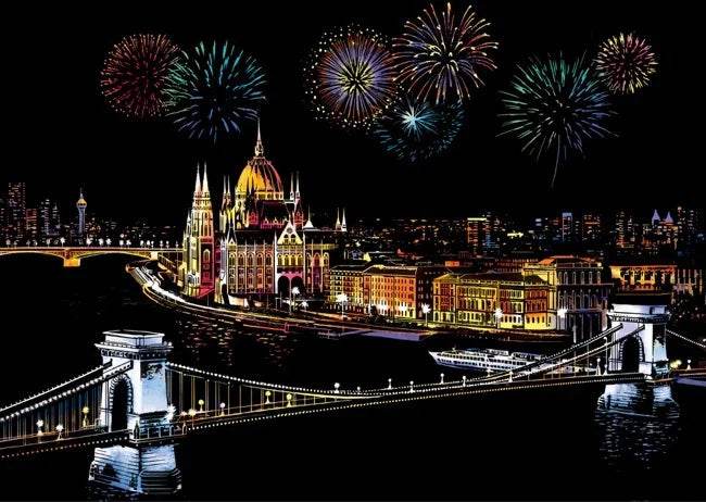 40.5*28.5cm Magic Scratch Art Crafts World Landscape Scraping Paintings Paper Adult kids decompression toys Creative DIY Gifts - AIAZ