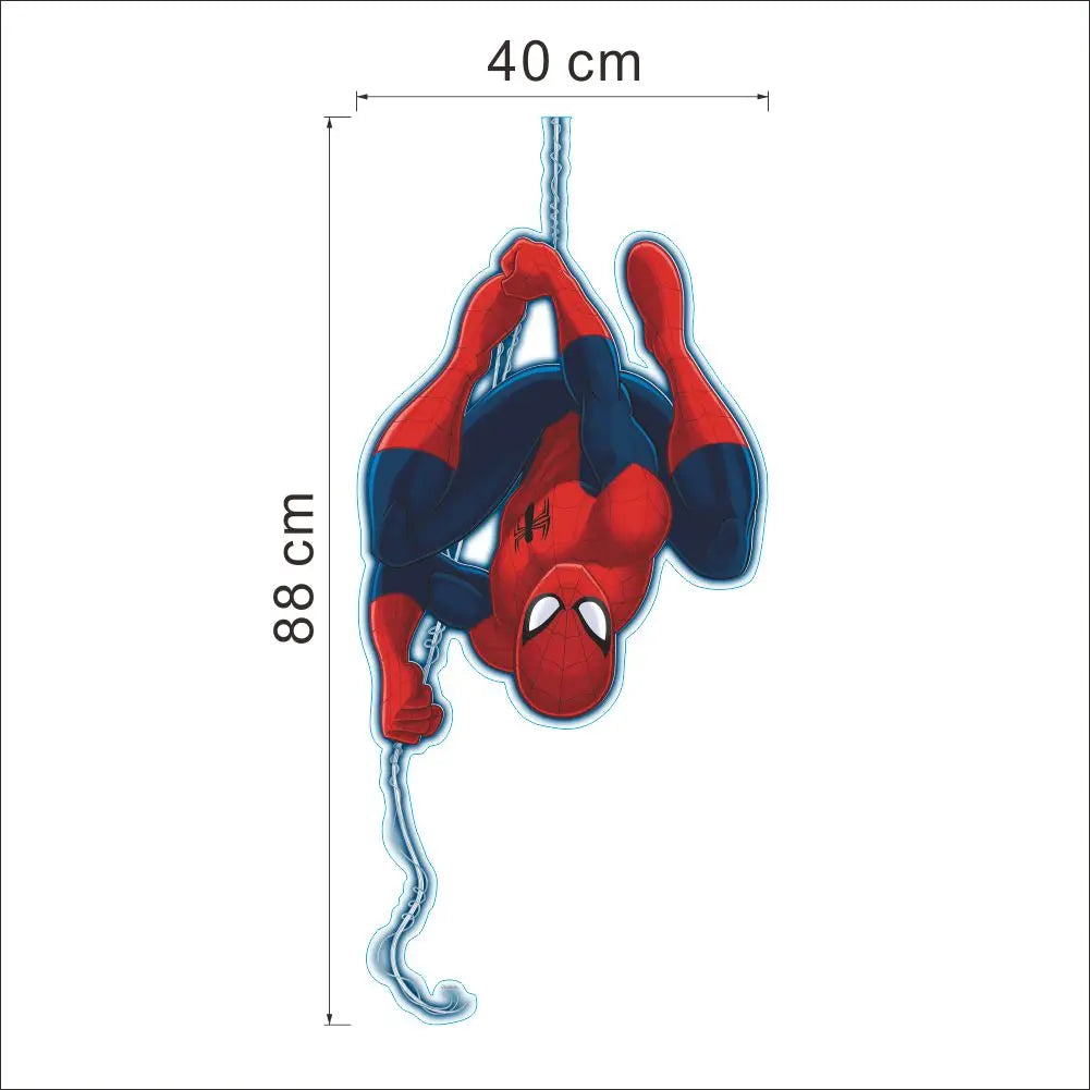 Cartoon Spider-Man Avenger Wall Stickers For Kids Room Decoration Home Bedroom PVC Decor Marvel Movie Mural Wall Art Decals