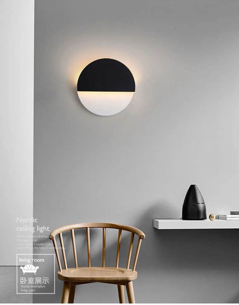 LED Wall Lamp 360 Degree Rotation Adjustable Bedside Lights White Black Creative Wall Light  Modern Bedroom Loft Aisle Lamps
