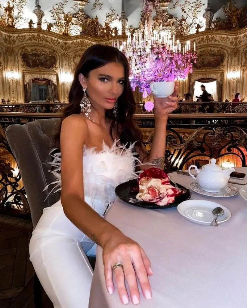 Jumpsuit Women Elegant Long Jumpsuit Strapless Slash Neck Feather Tube Top Sexy Fashion Party Night Evening Jumpsuit 2021 Summer - AIAZ