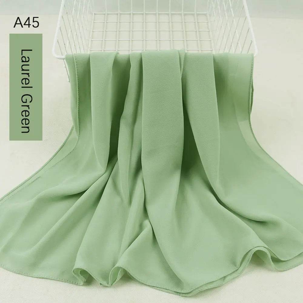 Muslim Women Chiffon Hijab Scarf Chiffon Soft Hijabs Shawl Long Scarves Wrap Headscarves For Muslim Fashion - AIAZ