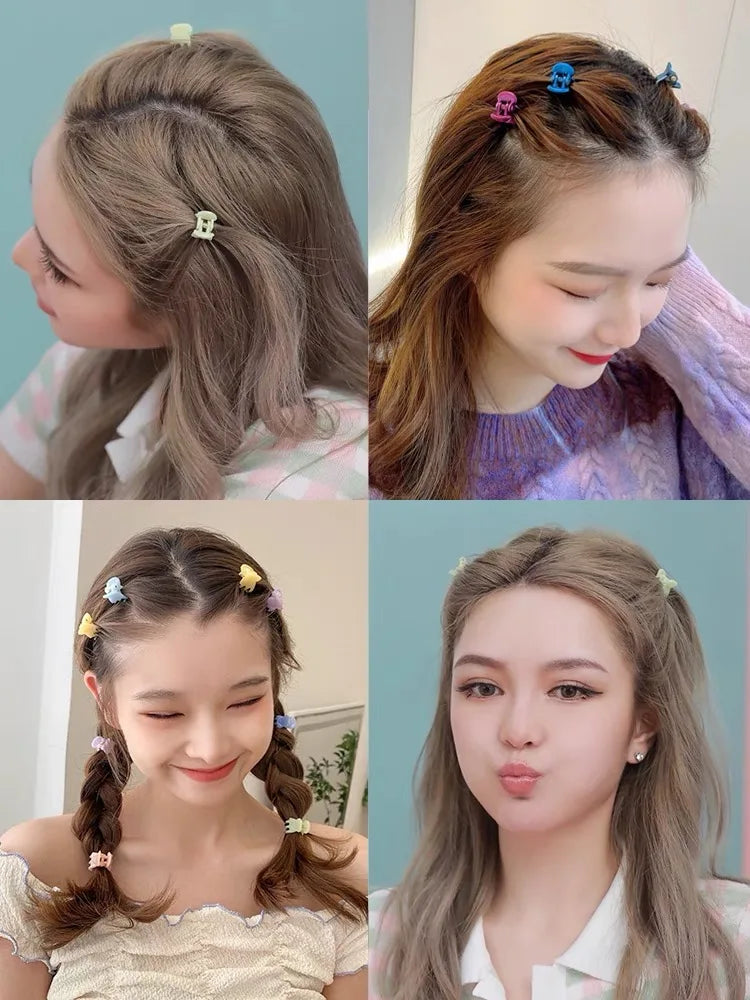 1Set Alloy Mini Pearl Women air Claws Small Hair Claws Kids Sweet Hairpins Hair Clips Fashion Matte Headbands Hair Accessories