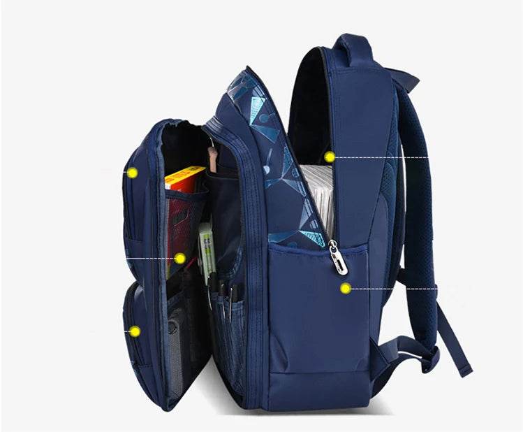 Primary School Backpacks Waterproof Children School Bags For Boys kids Travel Backpack Orthopedic School bag Mochila Infantil - AIAZ
