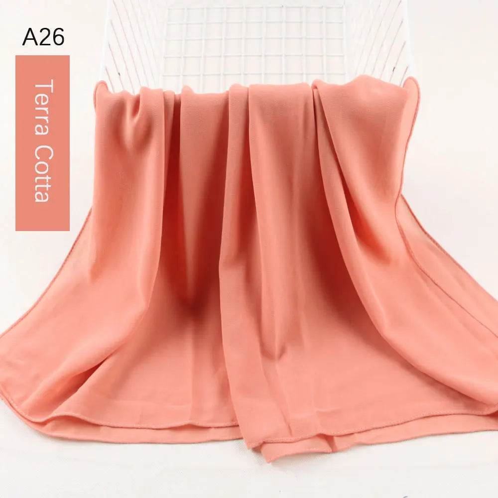 Muslim Women Chiffon Hijab Scarf Chiffon Soft Hijabs Shawl Long Scarves Wrap Headscarves For Muslim Fashion - AIAZ