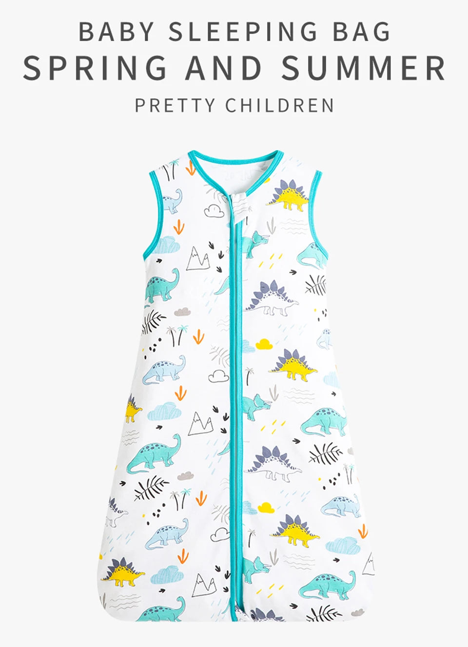 Baby Sleeping Bag For Newborn Baby Wearable Blanket 0.5 Tog Summer 100% Cotton Print Vest Sleep Sack Baby Boys Girls 0-3 Years