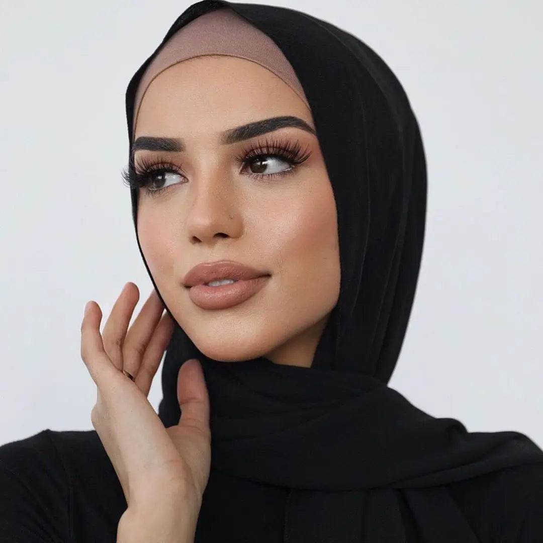 Hot Muslim Fashion Woman Soft Hijabs Scarf Shawl Plain Cotton Jersey Scarves Turban Women Long Shawls Head Wrap Headband Abaya - AIAZ