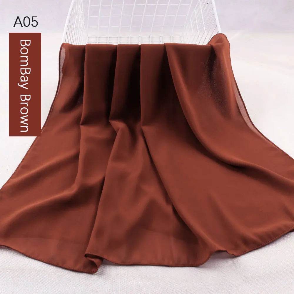 Muslim Women Chiffon Hijab Scarf Chiffon Soft Hijabs Shawl Long Scarves Wrap Headscarves For Muslim Fashion - AIAZ