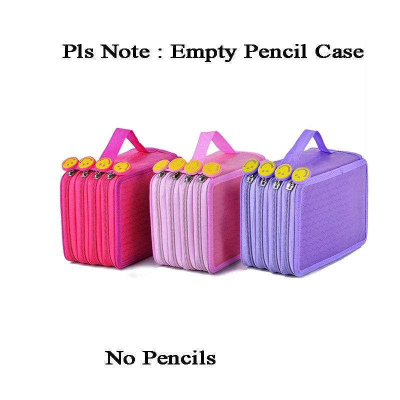 School Pencil Case Supplies Kit 36/48/72 Slot Stationery Pencilcase for Girls Compartment Pen Box Large Cartridge Bag Acsesories - AIAZ