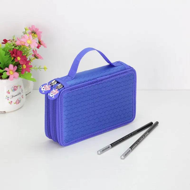 School Pencil Case Supplies Kit 36/48/72 Slot Stationery Pencilcase for Girls Compartment Pen Box Large Cartridge Bag Acsesories - AIAZ
