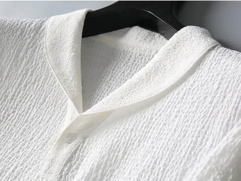 (Shirt + trousers)2025 summer men fashion classic shirt men's business casual fashion shirts men A set of clothes size M-4XL - AIAZ