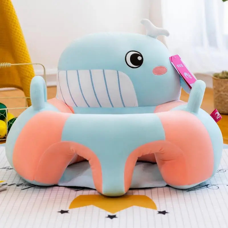 New Cute Cartoon Sofa Skin for Infant Baby Seat Sofa Cover Sit Learning Chair Washable Only Cover With Zipper Without PP Cotton
