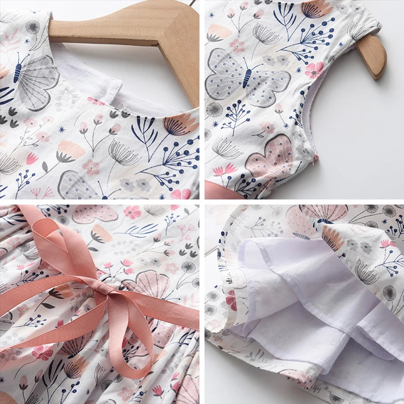 Bear Leader Floral Girls Dress Floral Kids Dresses Girls Princess Dress Children Clothes Girls Dress Casual Wear 3 7Y Vestido