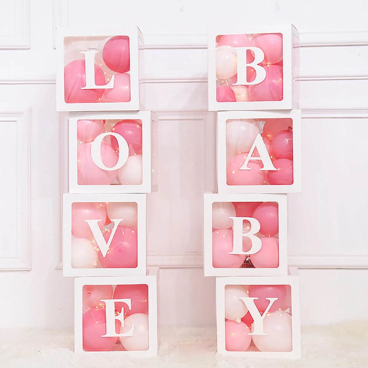 Letter Balloon Box First 1st Birthday Party Decor Kids Girl Boy Baby Shower One 1 Year Old birthday Decor Wedding Party Supplies - AIAZ