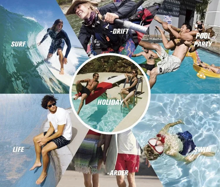 2024 New Printed Men's Swimming Shorts Surfing Beach Pants Running Shorts Bermuda Plate Pants Casual Fitness Pants Swimwear