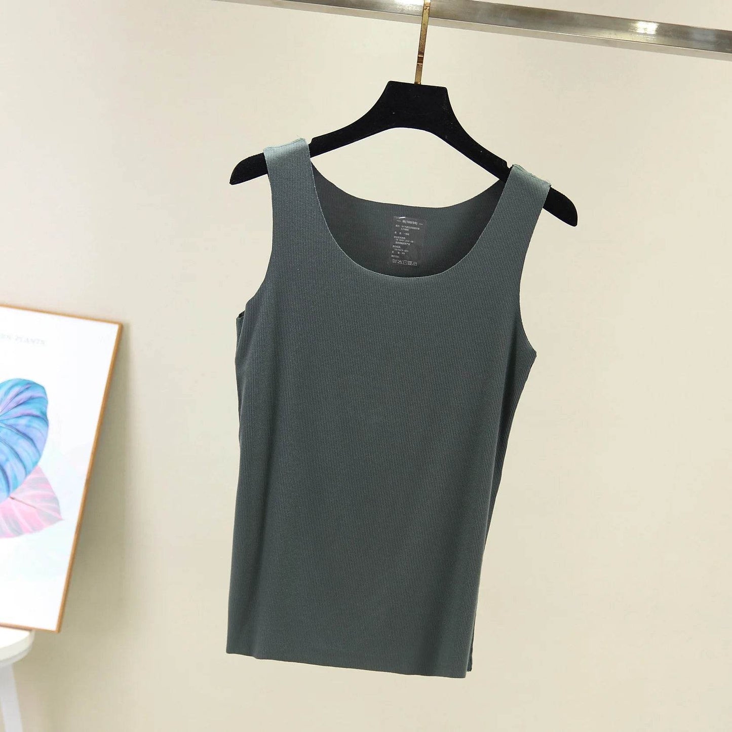 2021 Summer Women seamless Tank Tops O-Neck Casual Sleeveless Vest basic Tee Tops - AIAZ