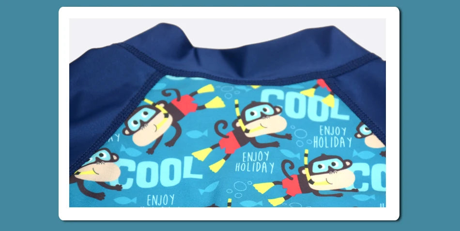 Eezkoala Infant Swimsuit UV 50 Resistant  and Long Sleeve Zipper Baby Swimwear Rash Vest for Toddler  Swimming Suit for  Kids