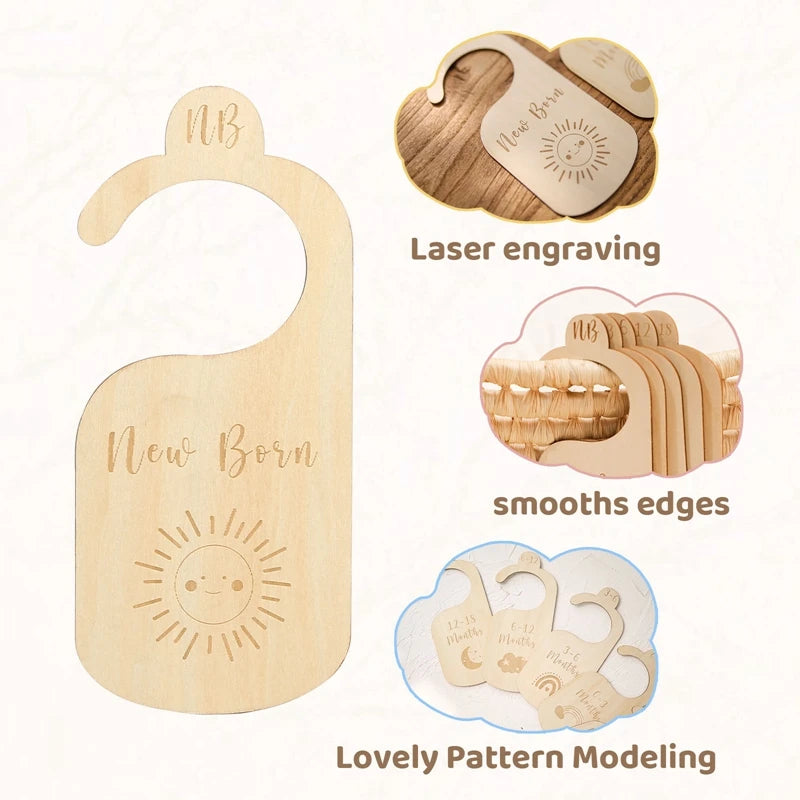 Baby Bathing Mouth Water Towel Pacifier Set Baby Full Moon Milestone Cards Wood Ring Rattle Bath Towel Wool Brush Birthday Gifts