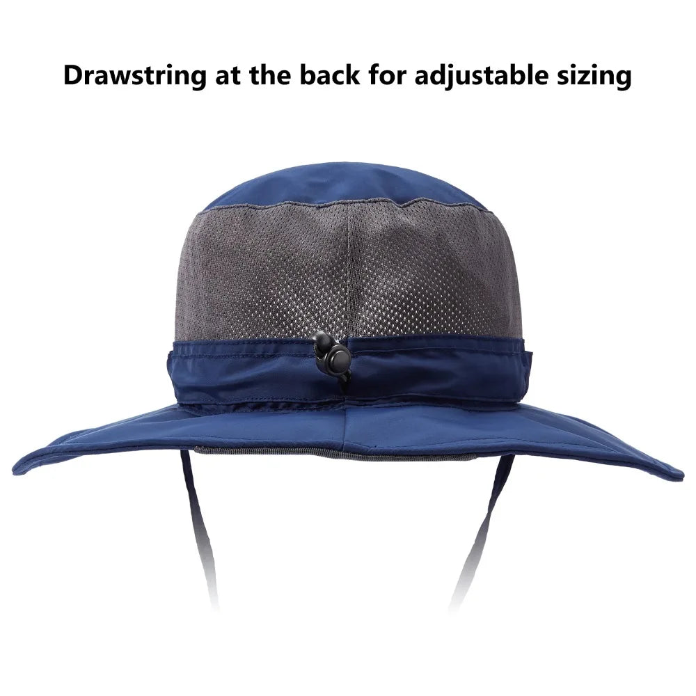 Bassdash UPF 50+ UV Protection Bucket Hat Water Resistant Wide Brim Tactical Fishing Hat Adjustable Size