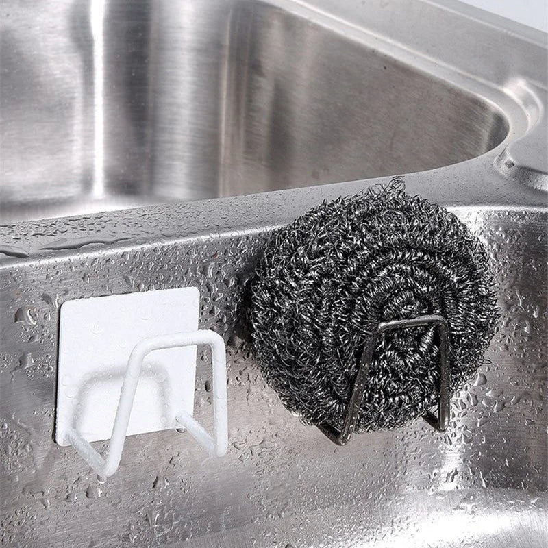 Kitchen Sponges Racks Self Adhesive Sink Sponges Drain Drying Rack Holders Kitchen Sink Accessories Dropshipping Stainless Steel