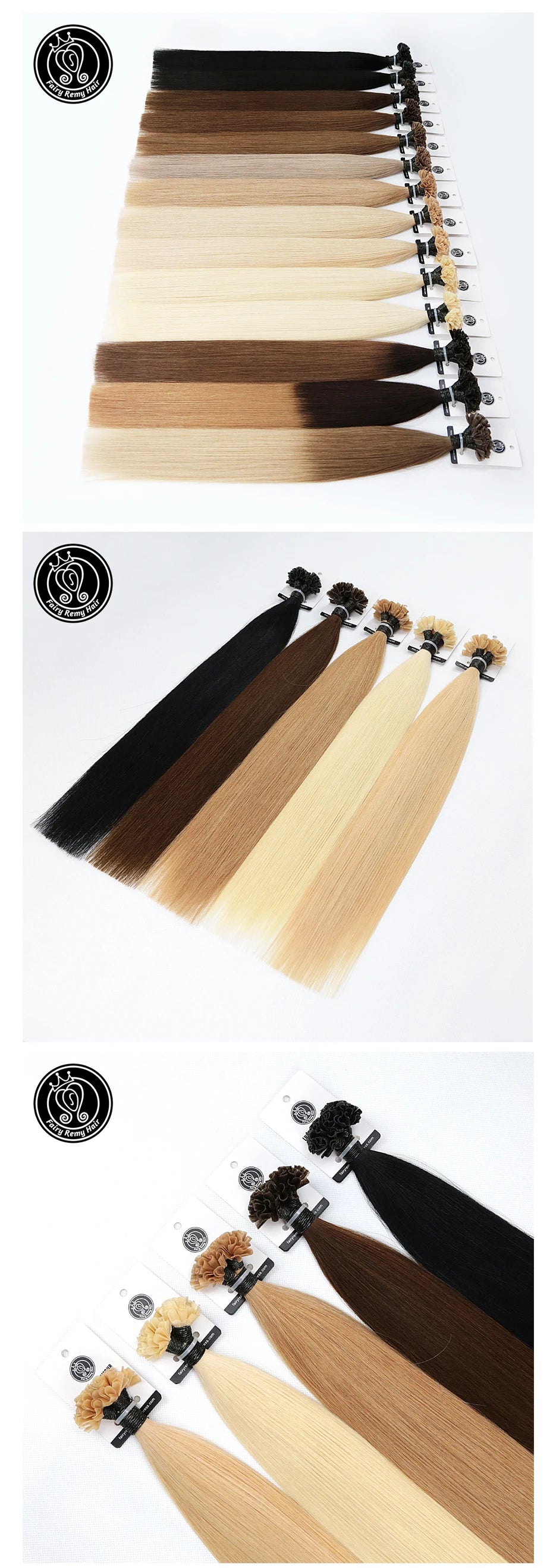 Fusion Keratin Bond Human Hair Extensions Capsule U Nail Tip Real Remy Pre Bonded Hair Platinum Blonde 16" 18" 20" 22" 0.8g/Pc