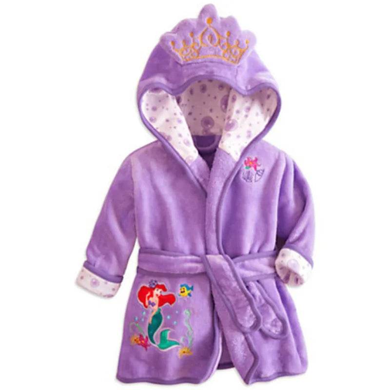 Children Pijama minnie Infantil Kids Warm Mickey Pajama mermaid Pyjamas Boys Baby Girls Animal tigger flannel Sleepwear Robe - AIAZ